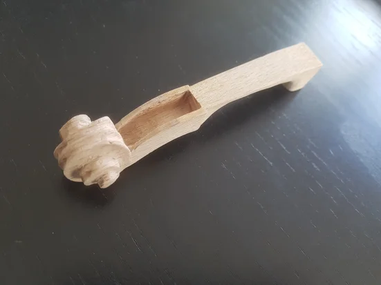 Violon en bois miniature échelle 1/2 avec son archer dans sa boite