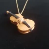 Pendentif violon miniature en bois