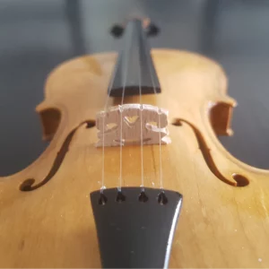 Violon en bois miniature échelle 1/2 avec son archer dans sa boite